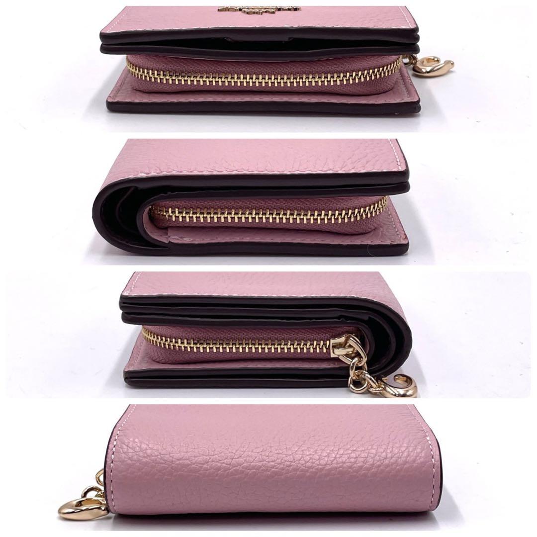 未使用級● コーチ 折り財布 二つ折り スナップウォレット ピンク レザー