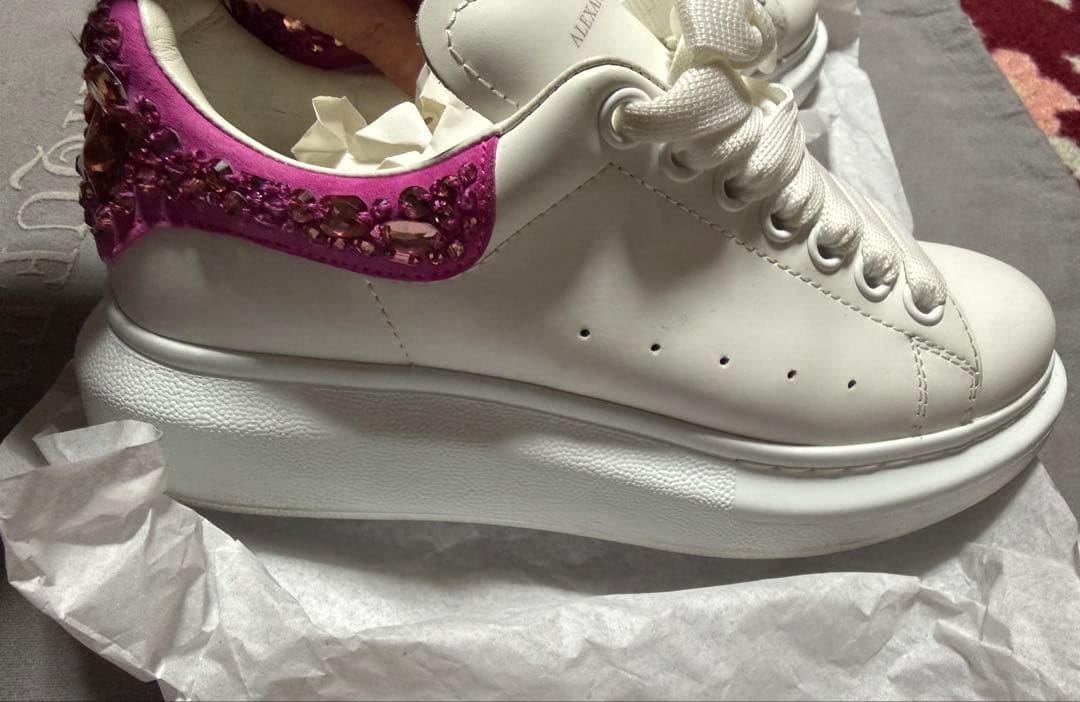 Alexander McQueen 正規品 ビジュー スニーカー ピンク36美品