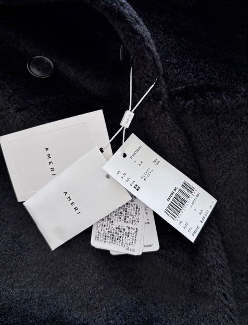 新品 アメリ Ameri リバーシブル ボア ポンチョ コート