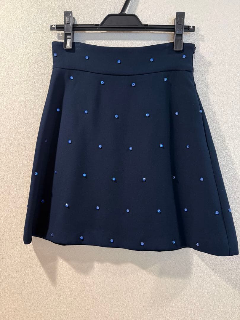 miu miu クリスタル付きスカート