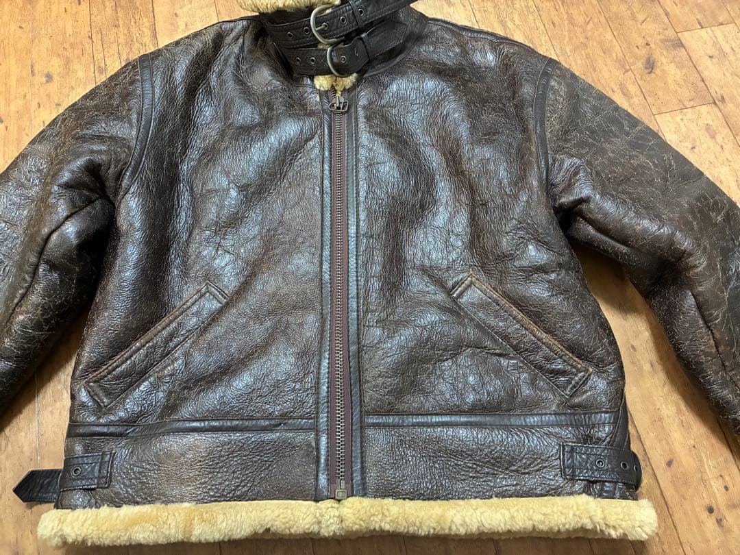 最終値下げ　B-3 ムートン フライトジャケット ヴィンテージ　羊革 ブラウン