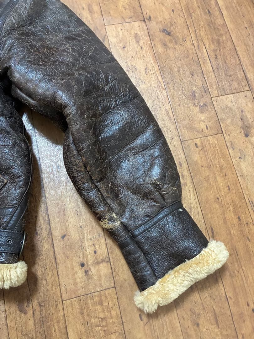 最終値下げ　B-3 ムートン フライトジャケット ヴィンテージ　羊革 ブラウン