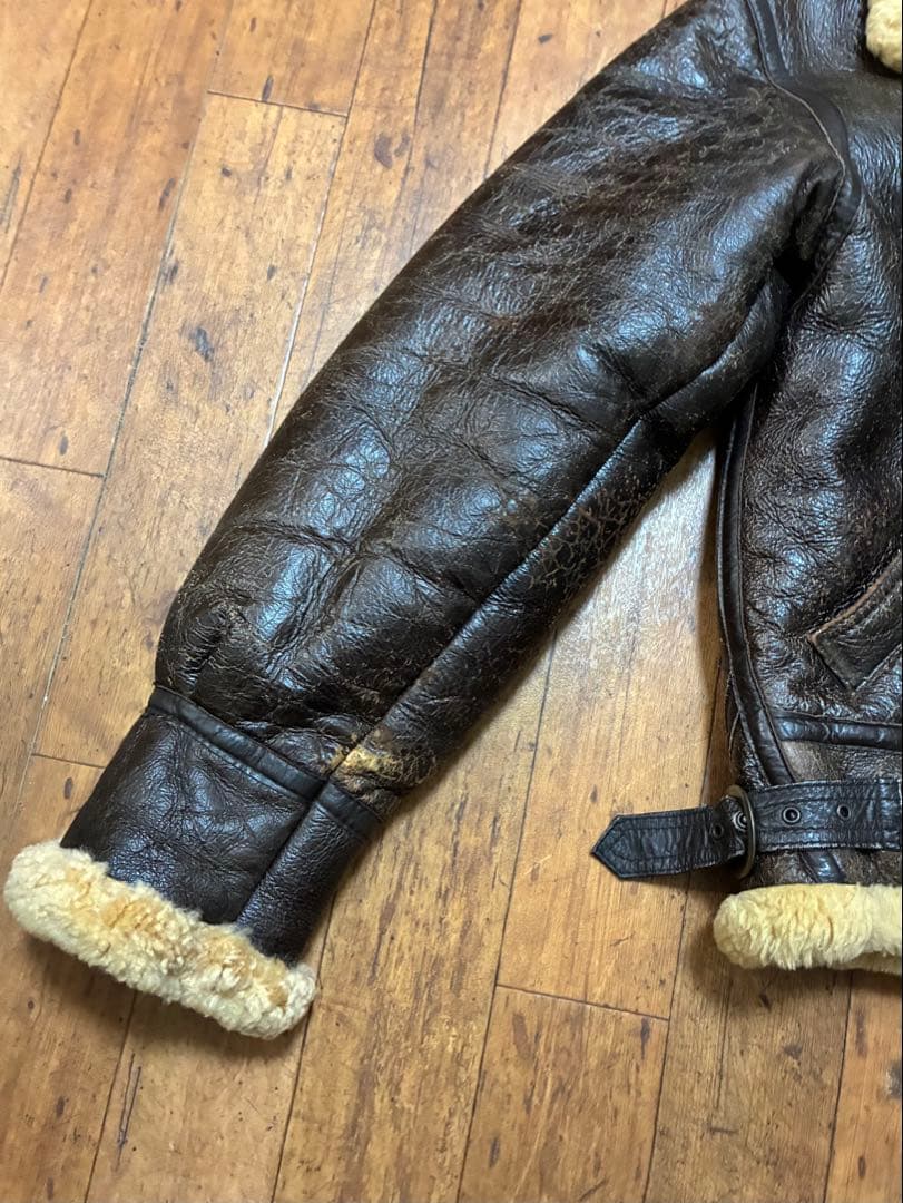 最終値下げ　B-3 ムートン フライトジャケット ヴィンテージ　羊革 ブラウン