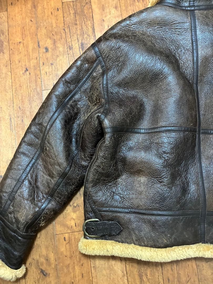 最終値下げ　B-3 ムートン フライトジャケット ヴィンテージ　羊革 ブラウン