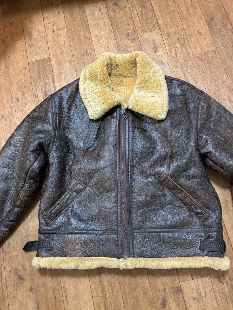 最終値下げ　B-3 ムートン フライトジャケット ヴィンテージ　羊革 ブラウン