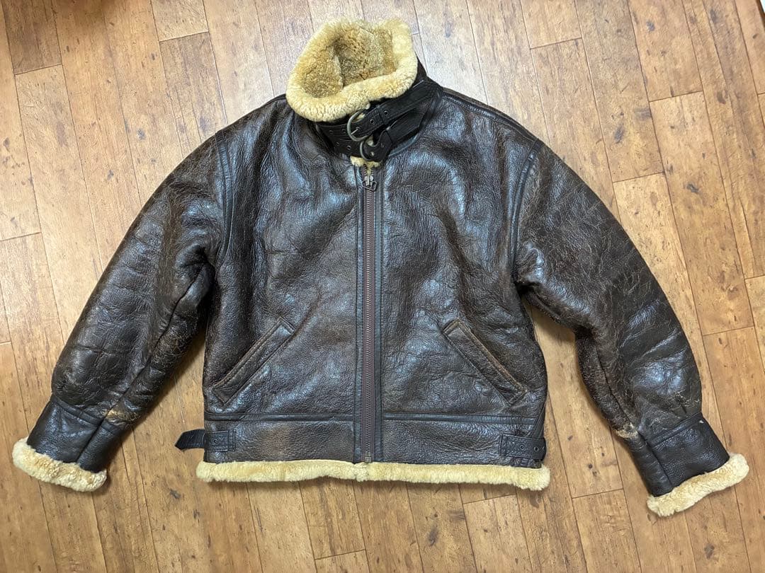 最終値下げ　B-3 ムートン フライトジャケット ヴィンテージ　羊革 ブラウン