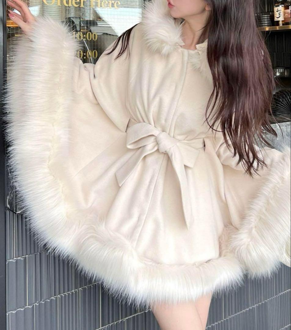  PARTY 【ZOZO限定】フードファーケープコート