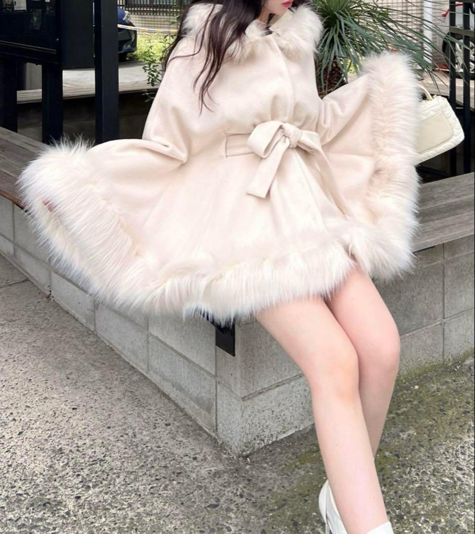  PARTY 【ZOZO限定】フードファーケープコート