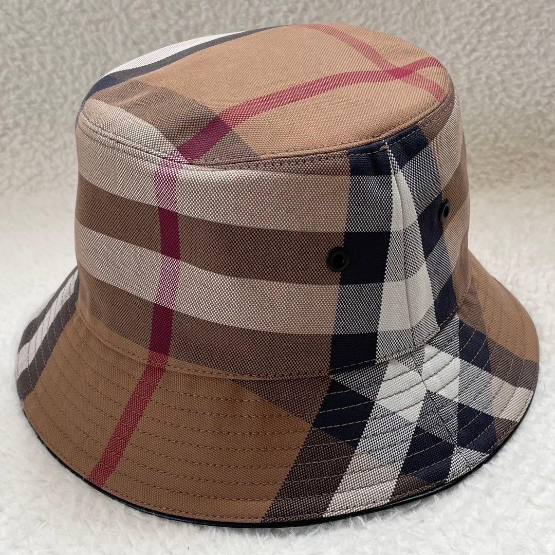 新品タグ付き 現行 BURBERRY バケットハット メガチェック 男女兼用 M