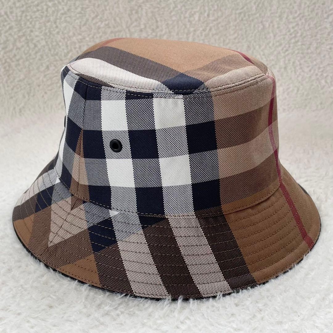 新品タグ付き 現行 BURBERRY バケットハット メガチェック 男女兼用 M