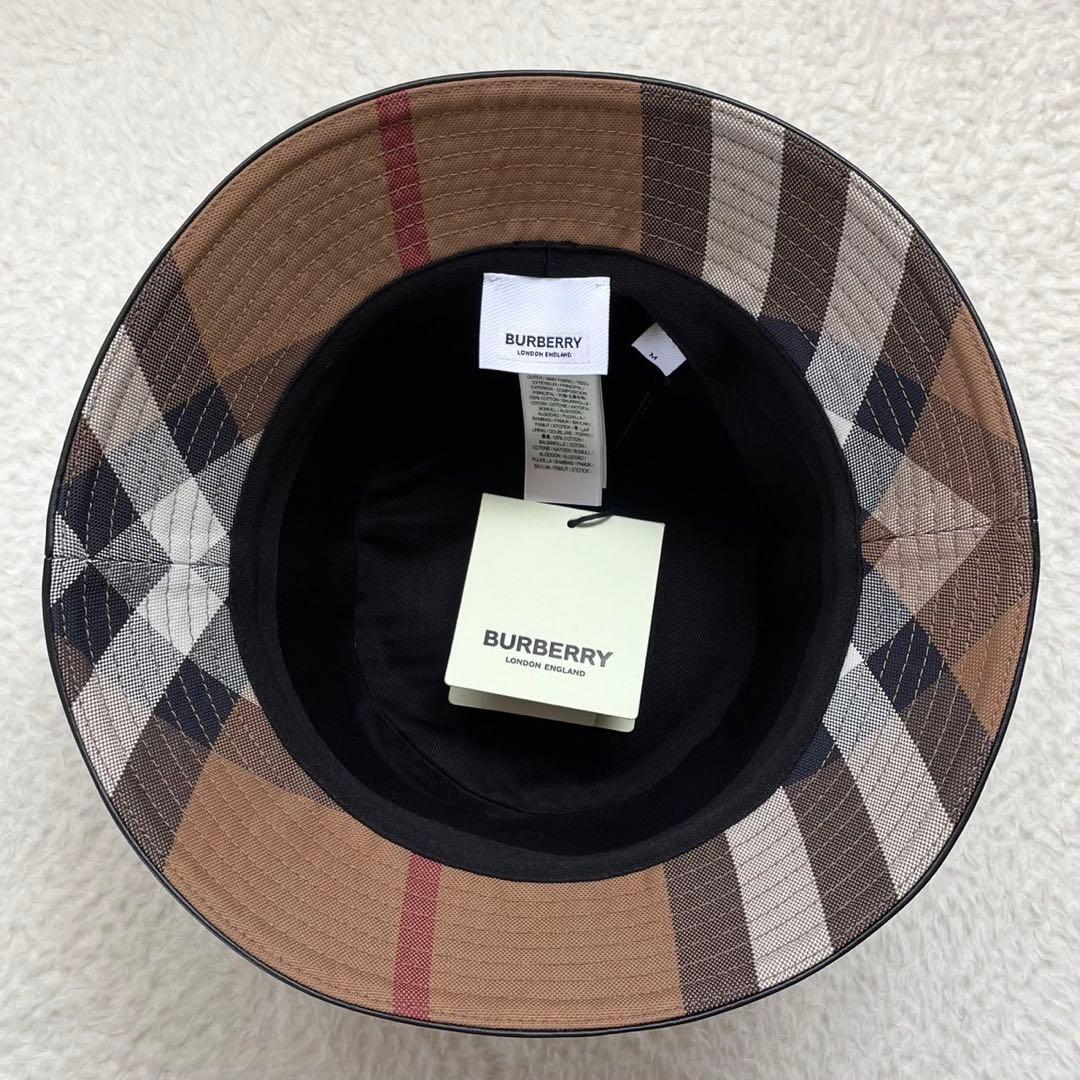 新品タグ付き 現行 BURBERRY バケットハット メガチェック 男女兼用 M