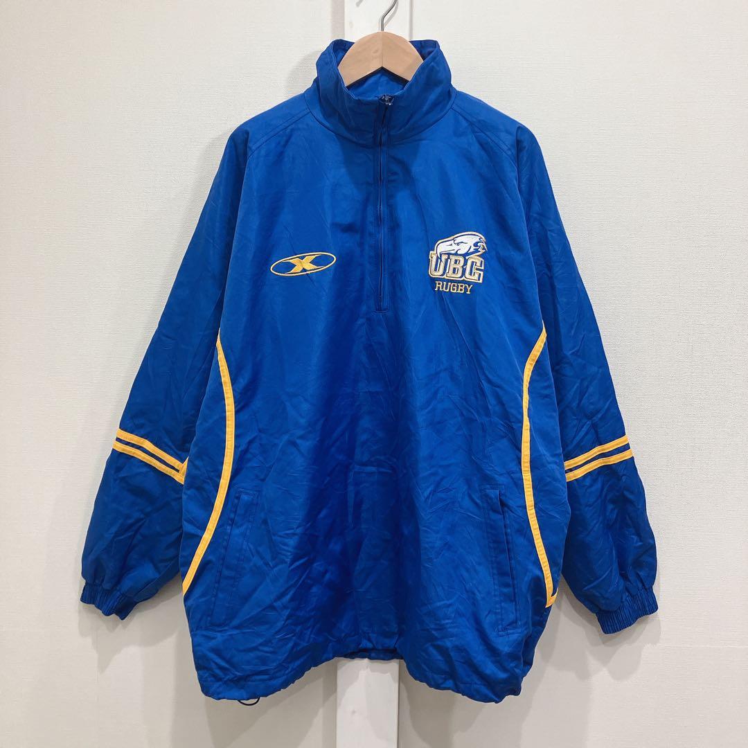 90s 希少 UBCラグビー カナダ名門校 ナイロン プルオーバー ジャケット