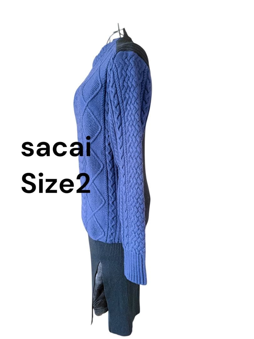 sacai ケーブル編みニットワンピース Size2