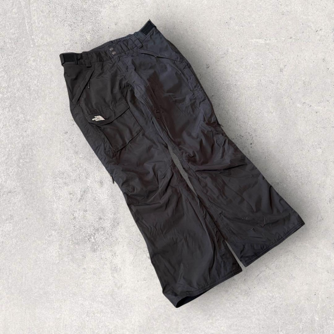 【ザ・ノースフェイス】スキー　スノボーパンツ　L 黒　ハイベント　刺繍ロゴ k
