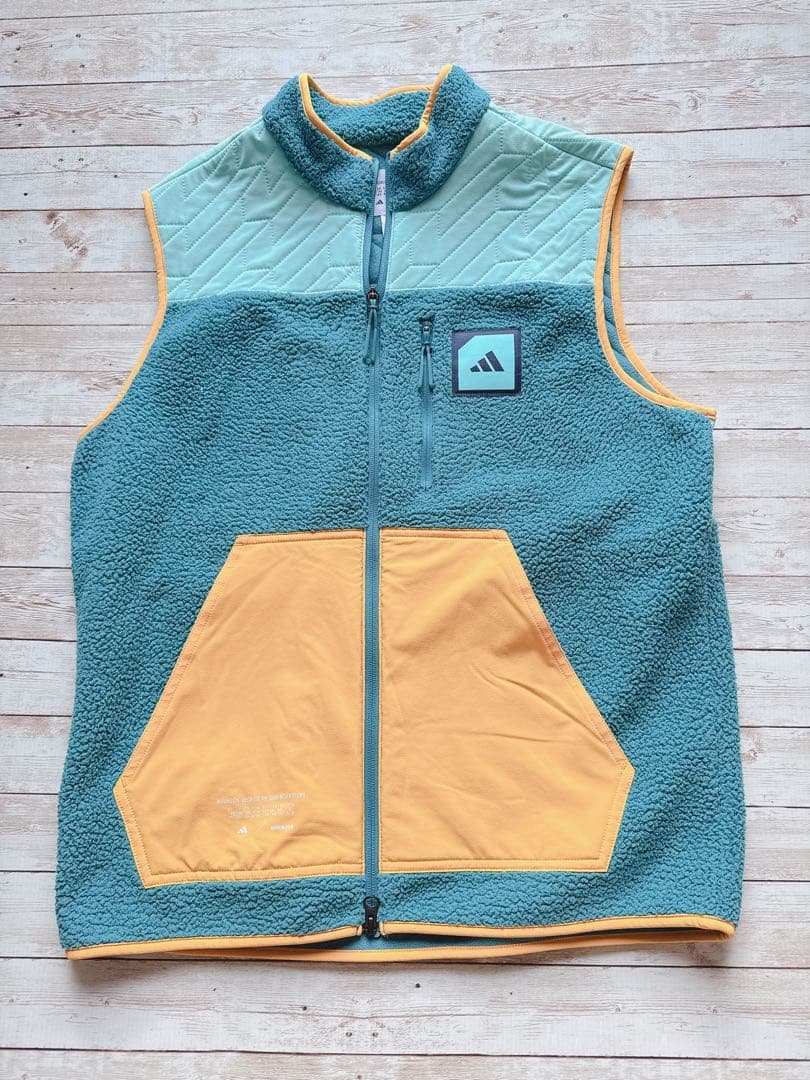 adidas ADICROSS パテッド ボアフリースベスト Lサイズ