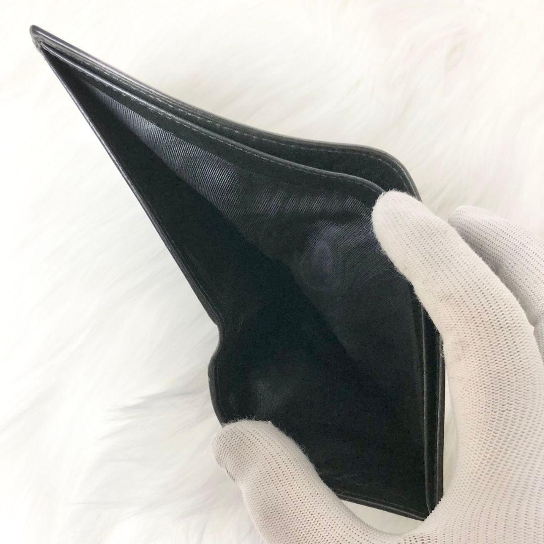 GUCCI グッチ 二つ折り財布 折り財布 シルバープレートロゴ