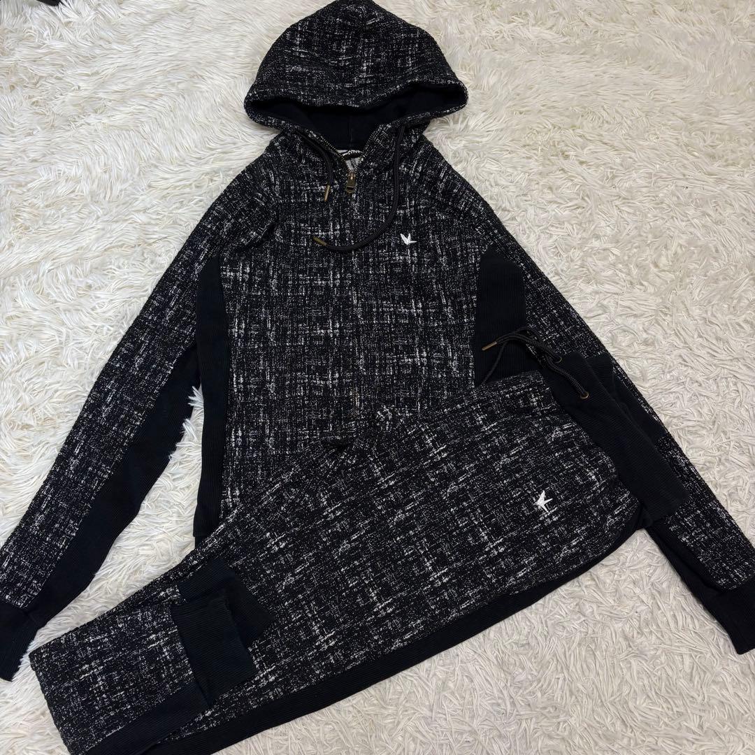 たまご様ウノピュウノウグァーレトレ セットアップ ツイード ジャージ 伸縮 S