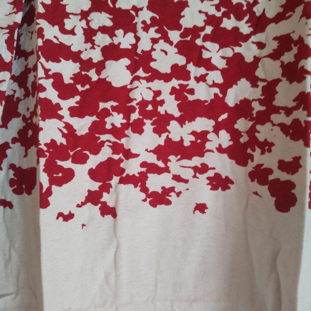 JURGEN LEHL 赤と淡いグレーの花柄チュニック　新品未使用♡