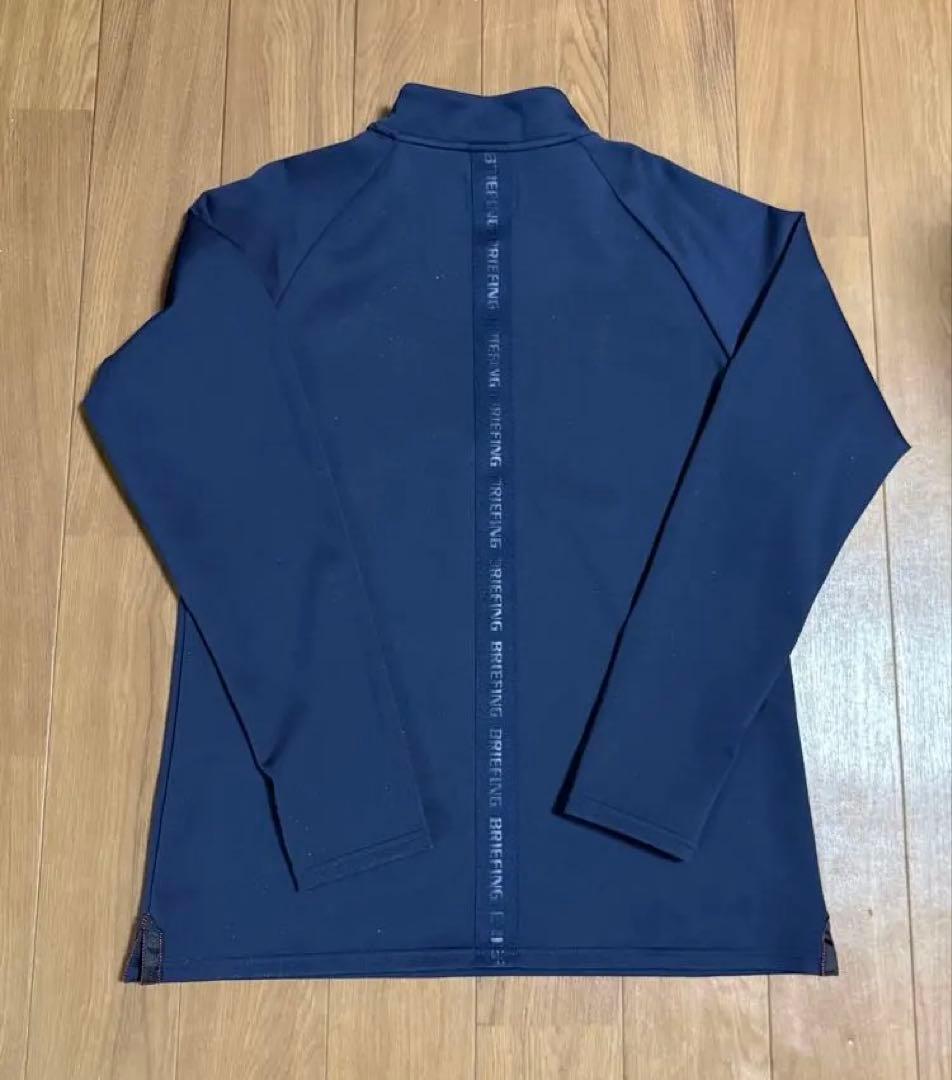 BRIEFING 長袖ハーフジップシャツ MS BACK LOGO LINE