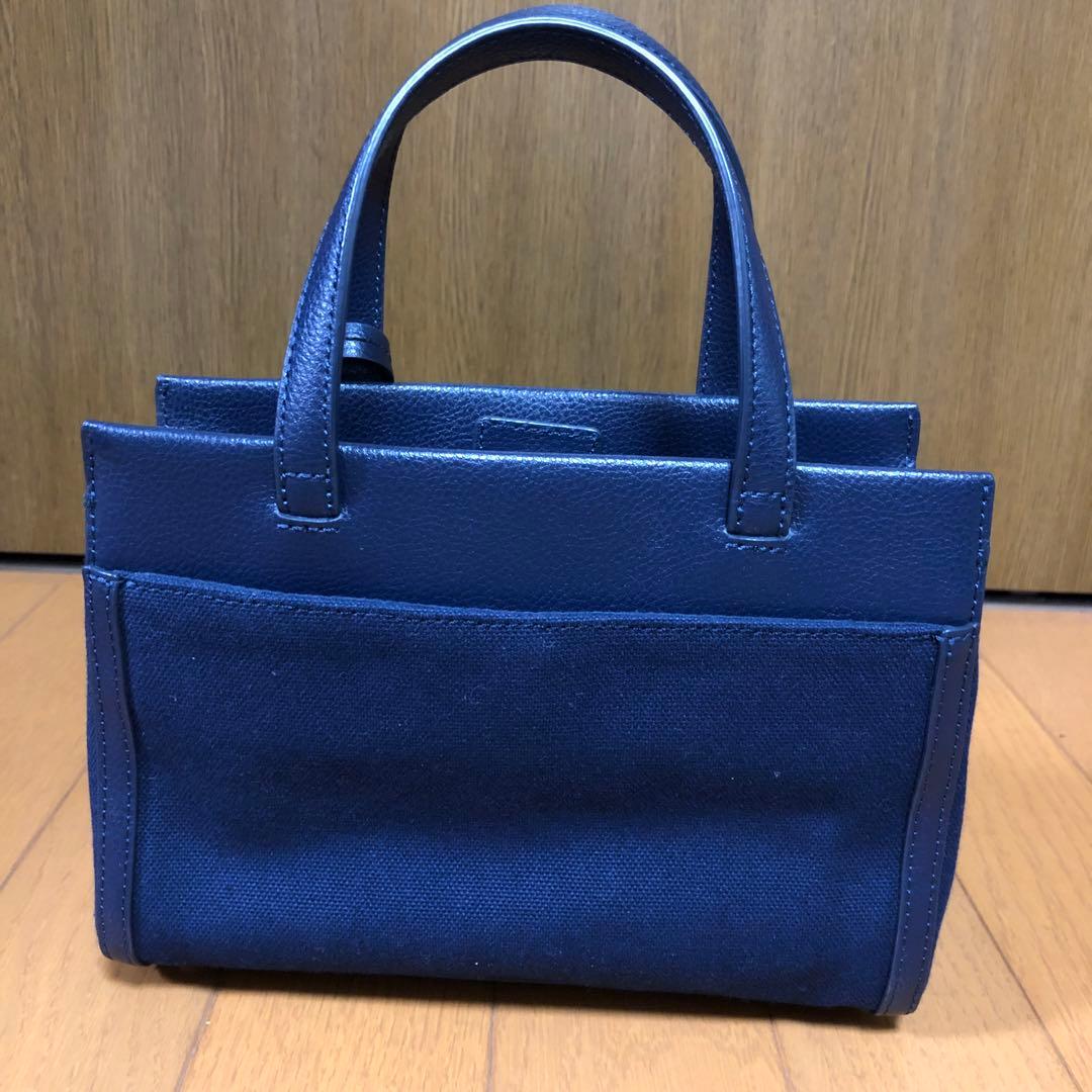 極美品☆アニエスベー ミニトートバッグ ショルダーバッグ　金金具ロゴ 2way