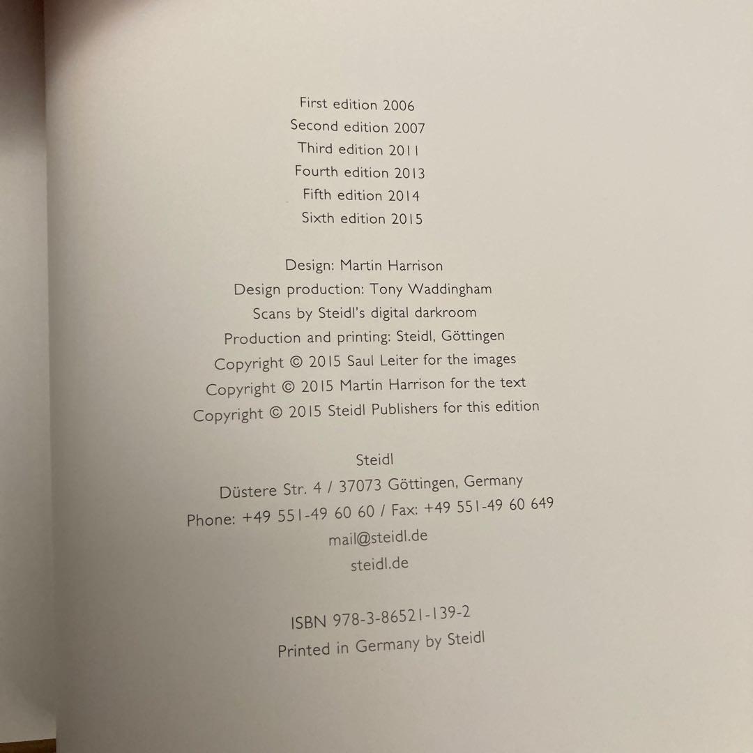 SAUL LEITER Early Color 第6版