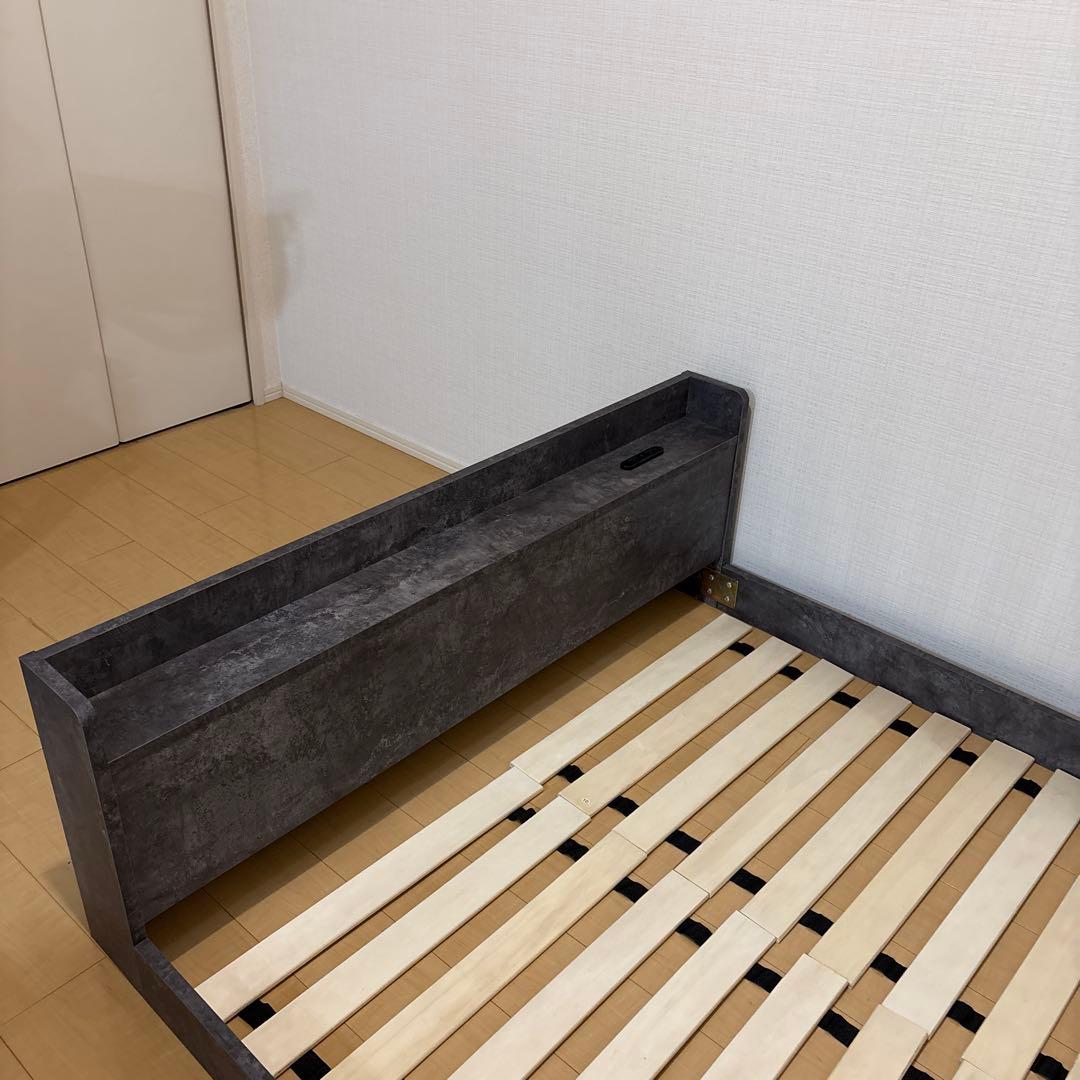 【超美品】棚付きすのこローベッド 『Etany エタニー』 セミダブル