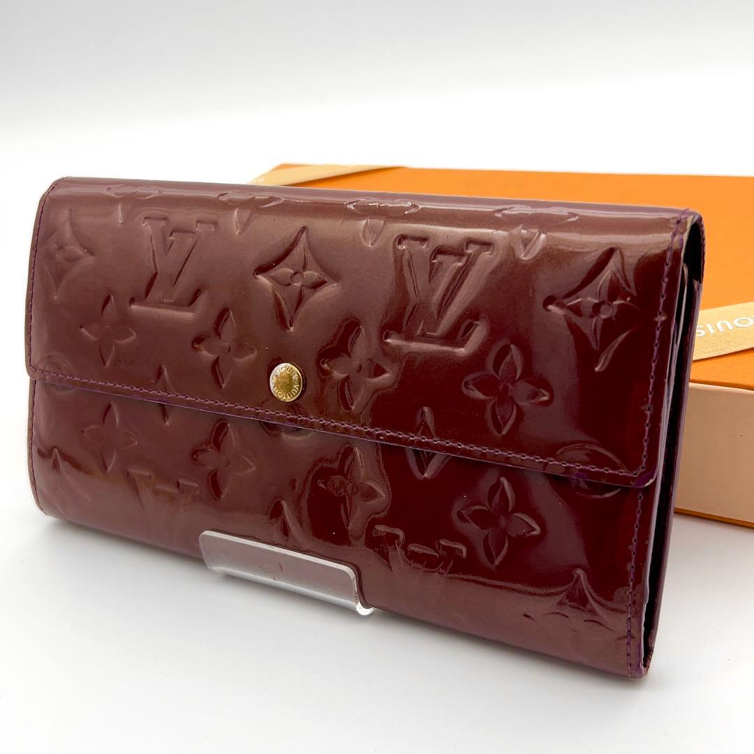 ルイヴィトン 長財布 モノグラム ヴェルニ ポルトフォイユサラ