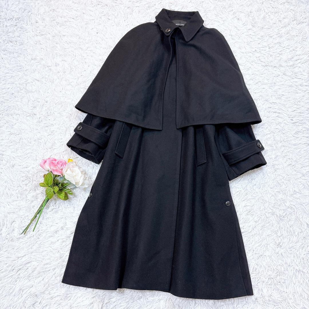 大人気【美品】メゾンスペシャル ケープコート 3way ポンチョ 希少色ブラック