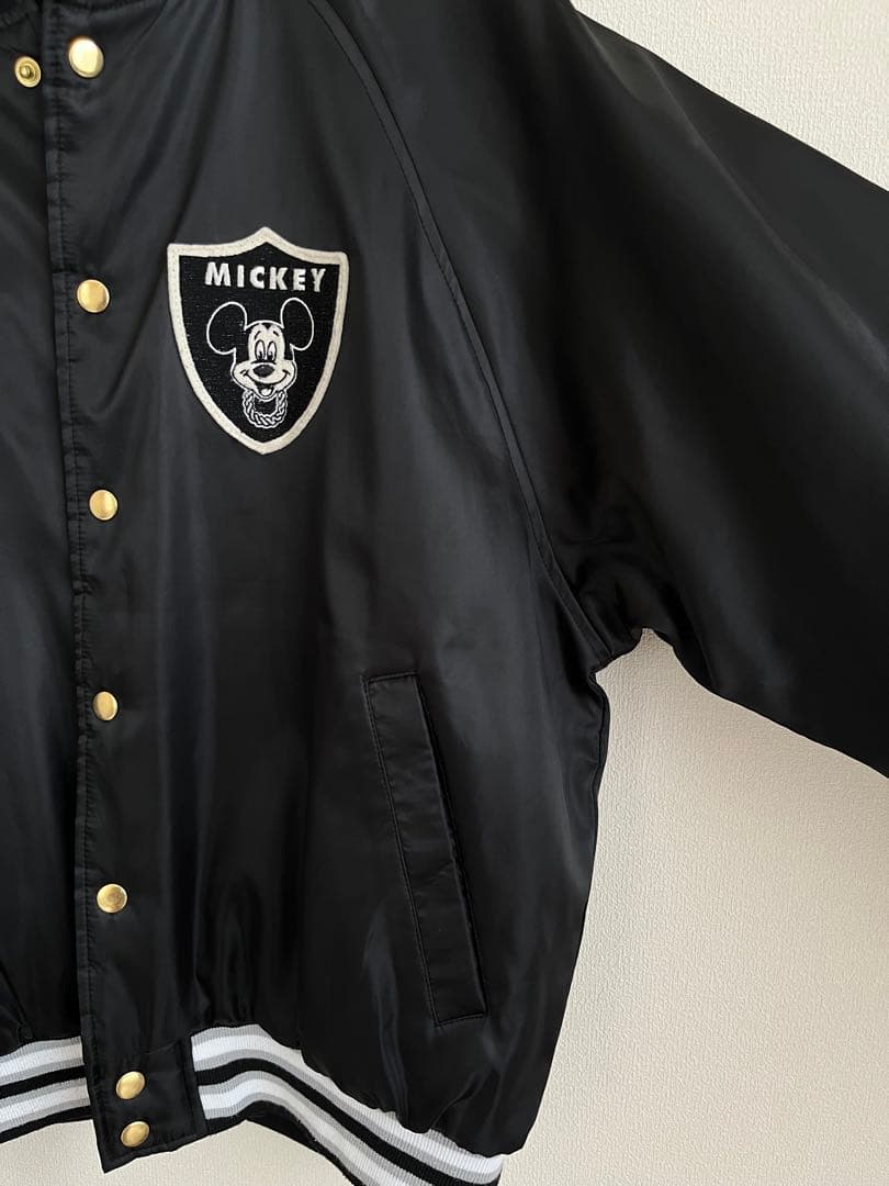 【美品】JOYRICH × Disney ミッキー スタジャン Sサイズ 黒