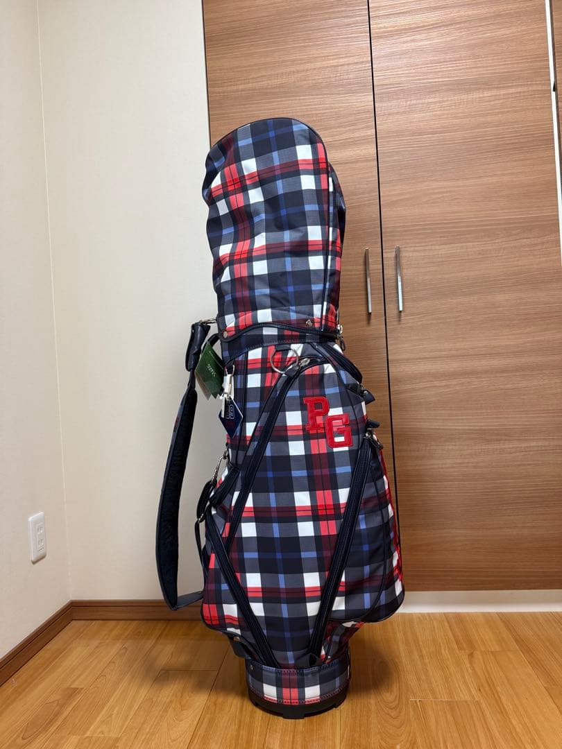 新品未使用 PEARLY GATES チェック キャディバック アイアンカバー付