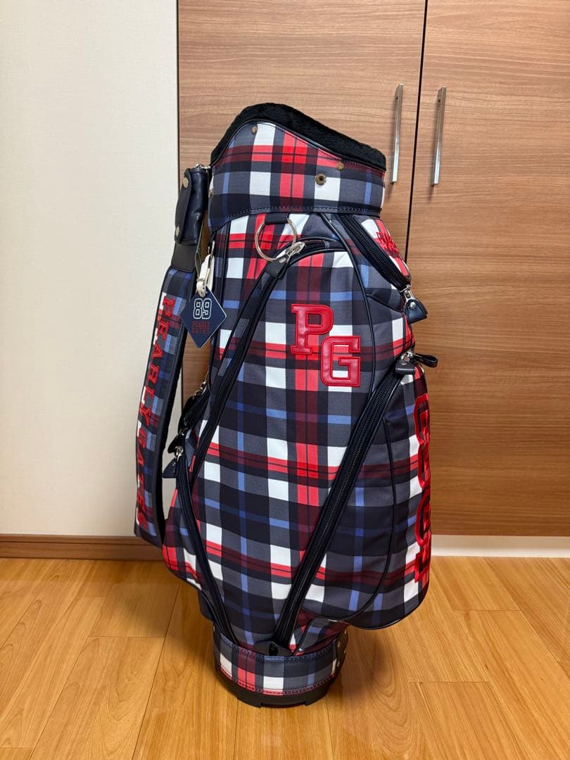 新品未使用 PEARLY GATES チェック キャディバック アイアンカバー付