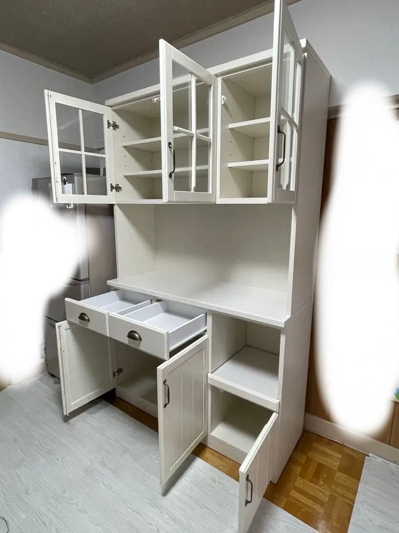 【送料込み】ニトリ キッチンボード 食器棚 ミランダ2 120