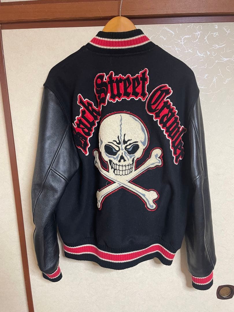 スタジャンドクロ袖革