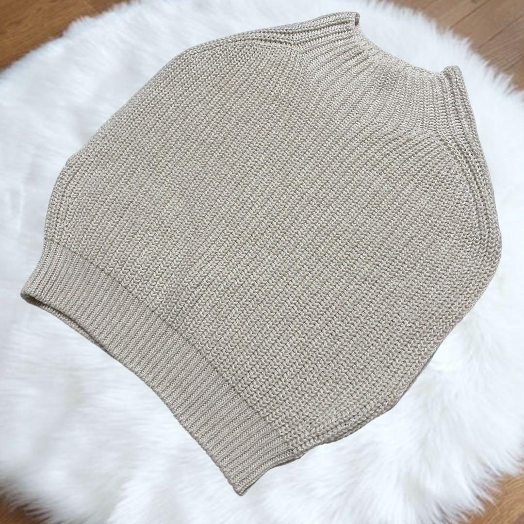 【美品】PRISTINE プリスティン　ウール混片畦タートルベスト