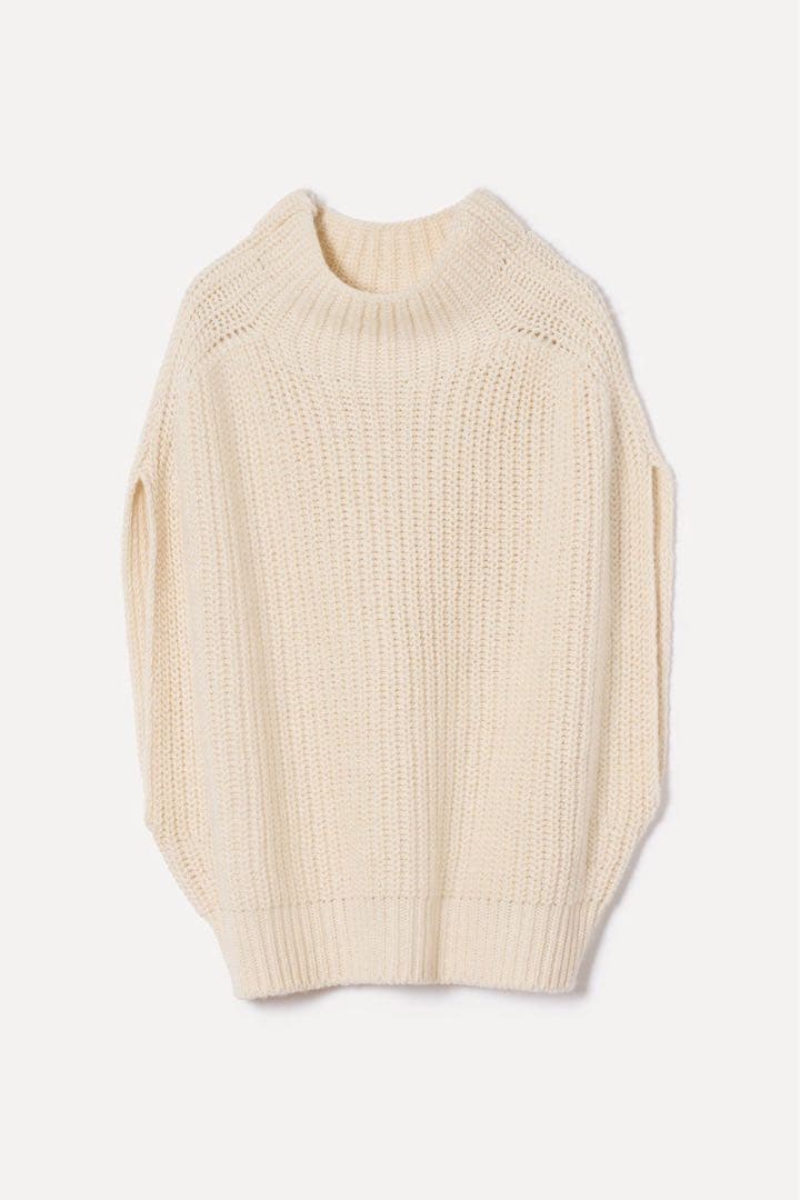 【美品】PRISTINE プリスティン　ウール混片畦タートルベスト