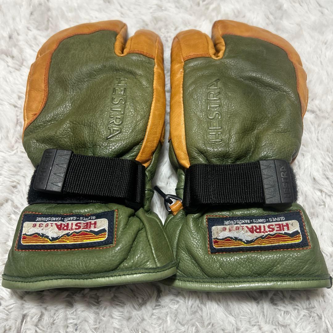 Hestra GORE-TEX ミトングローブ グリーン/ブラウン