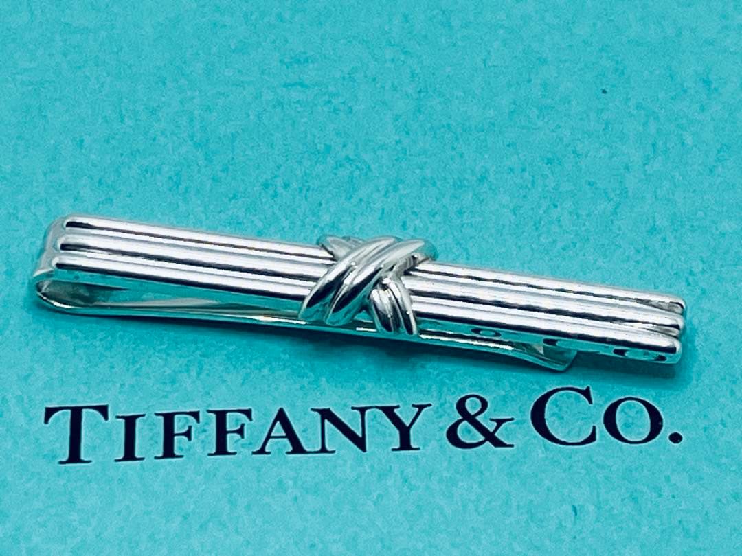 h588 美品　ティファニー　1992 シグネチャー　ネクタイピン　925