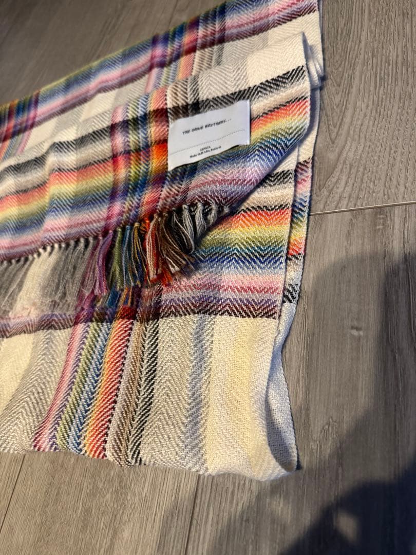 イノウエブラザーズ ベビーアルパカマルチカラー　大判ストール37400円マフラー