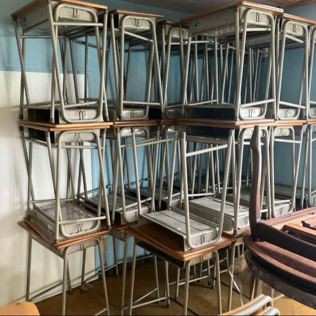 4セット コクヨ 学習机 椅子 セット 大人用 学校机 塾