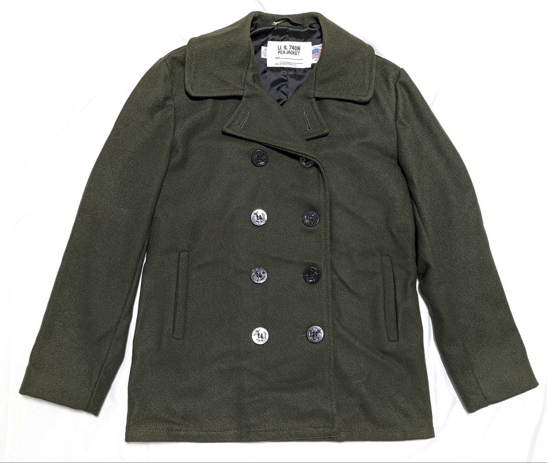 【極美品】 Schott USA製 740N 40 ピーコート カーキ 希少