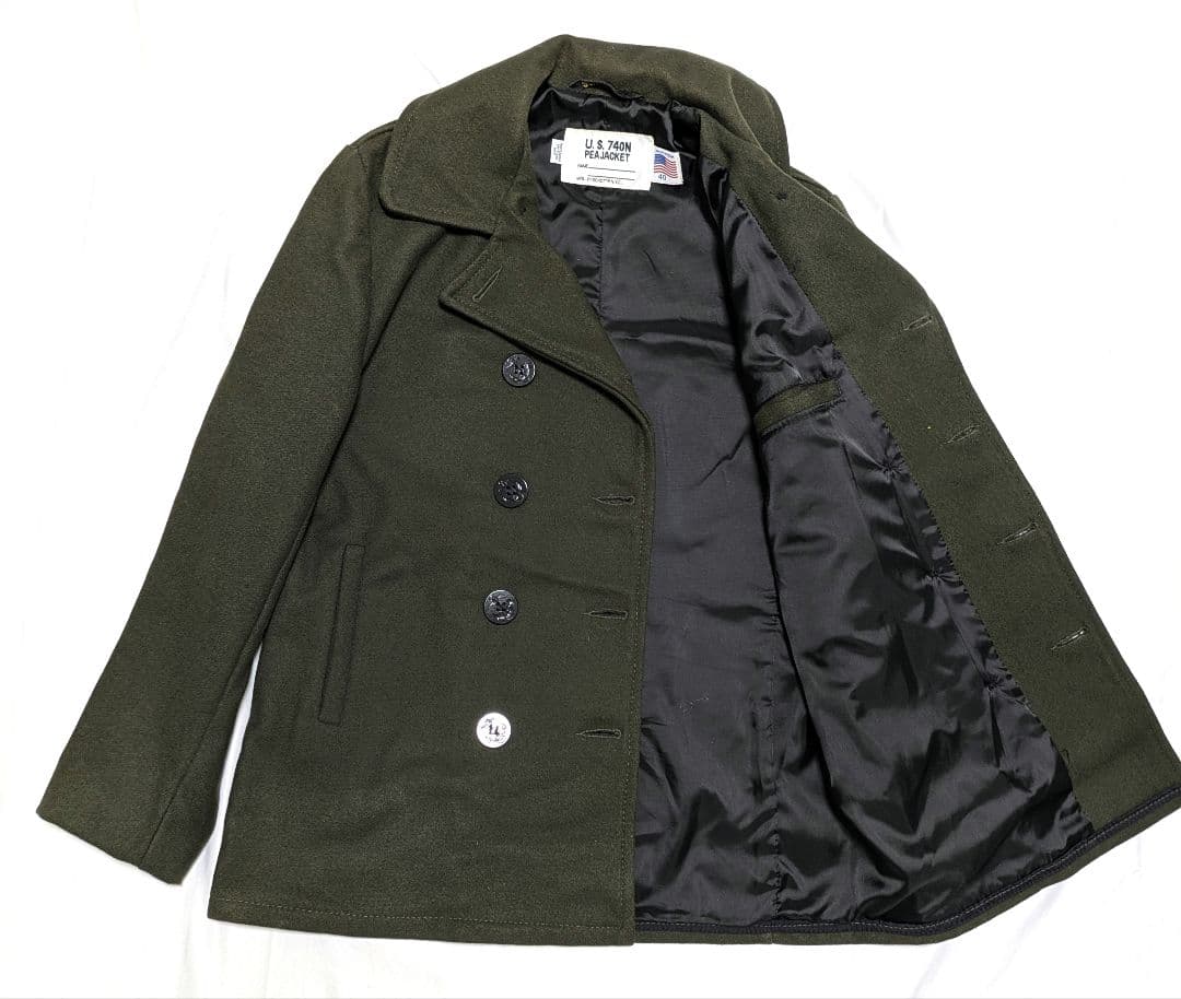 【極美品】 Schott USA製 740N 40 ピーコート カーキ 希少