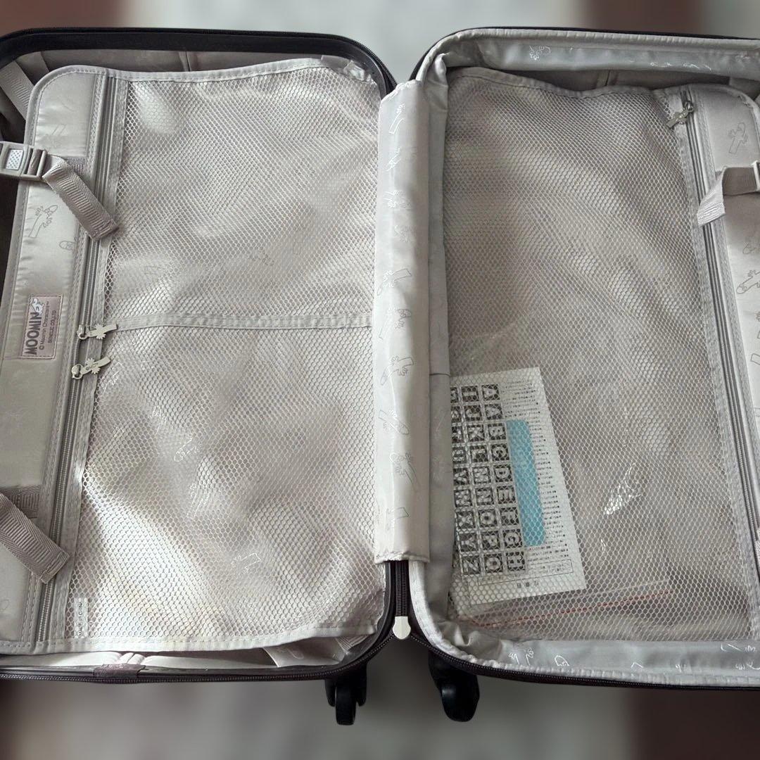 新品 訳あり ムーミン スーツケース （ドット ネイビー）サイズL