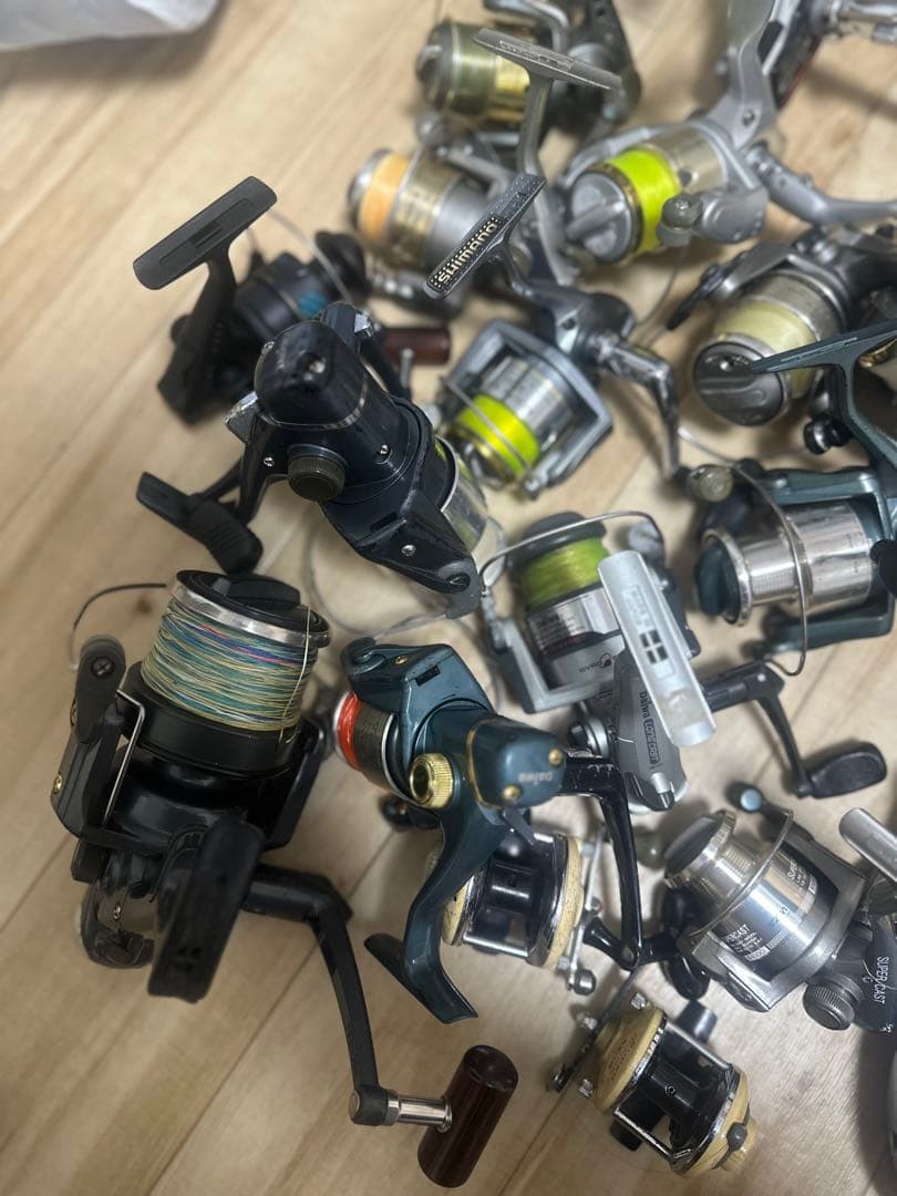 スピニングリール多数セット (ジャンク品)