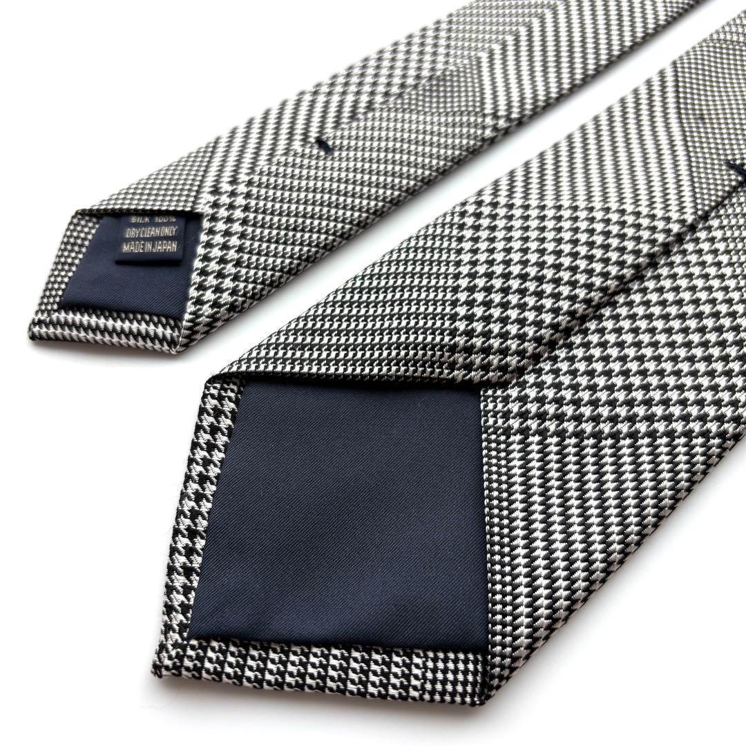 ꧁新品未使用꧂ ビームスエフ ネクタイ 千鳥 グレンチェック チェック柄 グレー