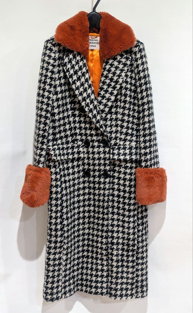 REGINA ROMANTICO レジィーナロマンティコ 千鳥柄 ビッグ コート