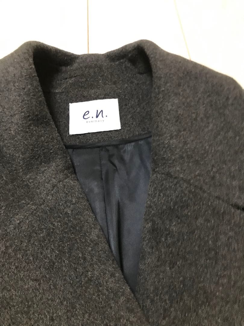 evernavy ウールリバーPコート　M チャコールグレー