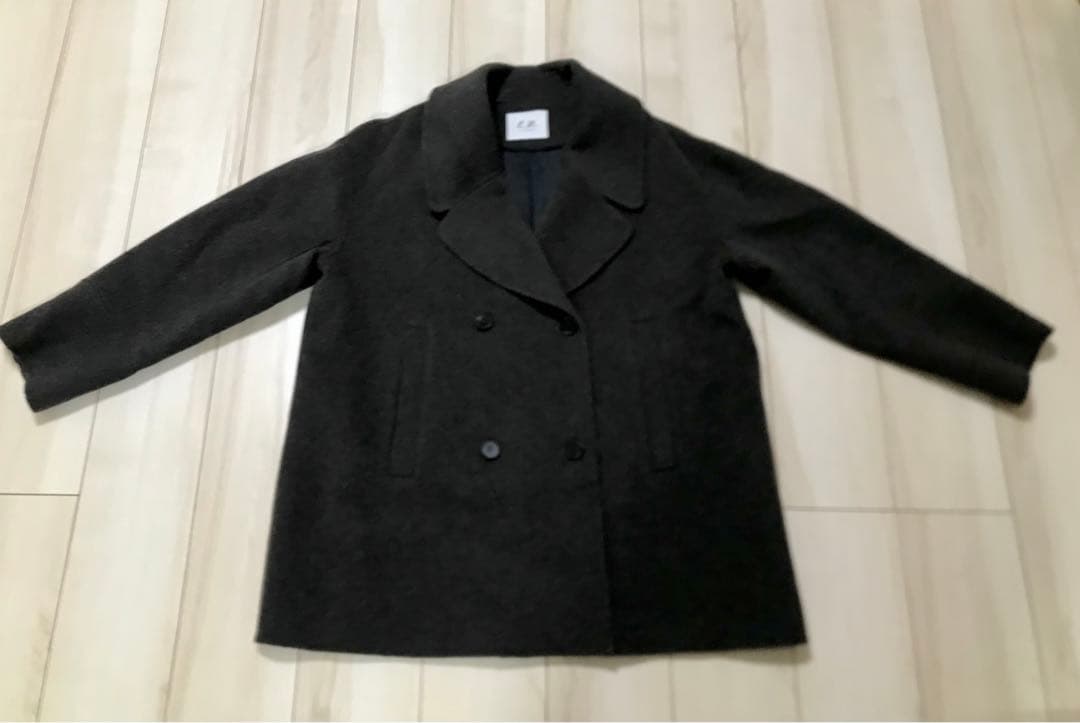 evernavy ウールリバーPコート　M チャコールグレー