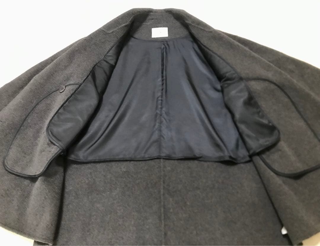 evernavy ウールリバーPコート　M チャコールグレー