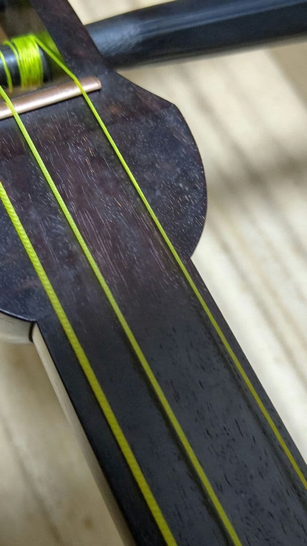 値下げ三味線ケース付き　皮破れあり、ジャンク扱い　検　紅木　和楽器　清元　長唄