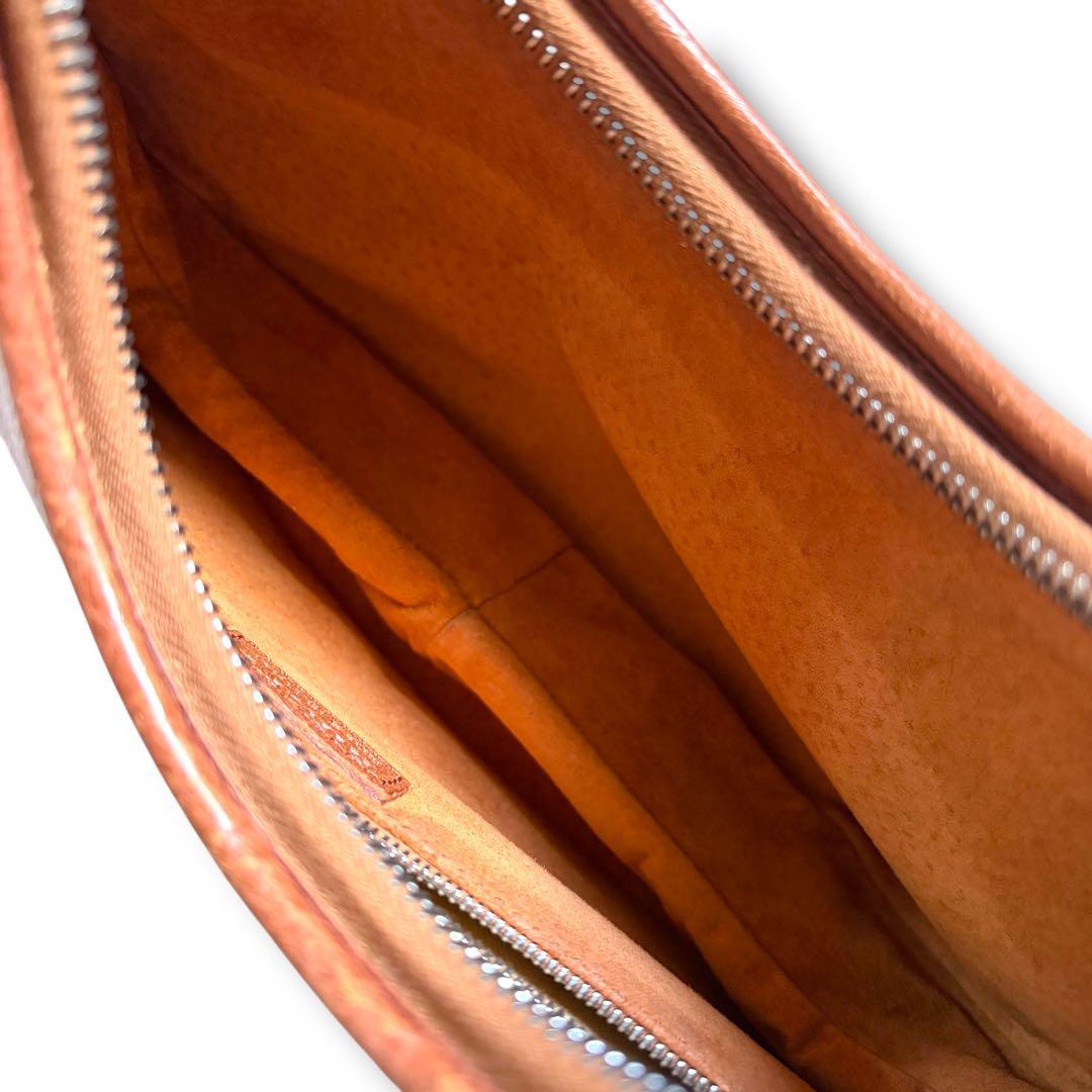 HIROFU ヒロフ レザーバッグ 三日月型 ブラウン 本革 ワンショルダー